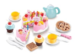 image-SOKA 54pc Birthday Cream Cake Kids Childrens Pretend Play Party Cake Set