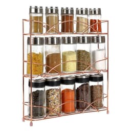 image-Spice Rack 3 Tiers - Kitchen Shelf Organiser for Jars Bottles Space Saving Storage