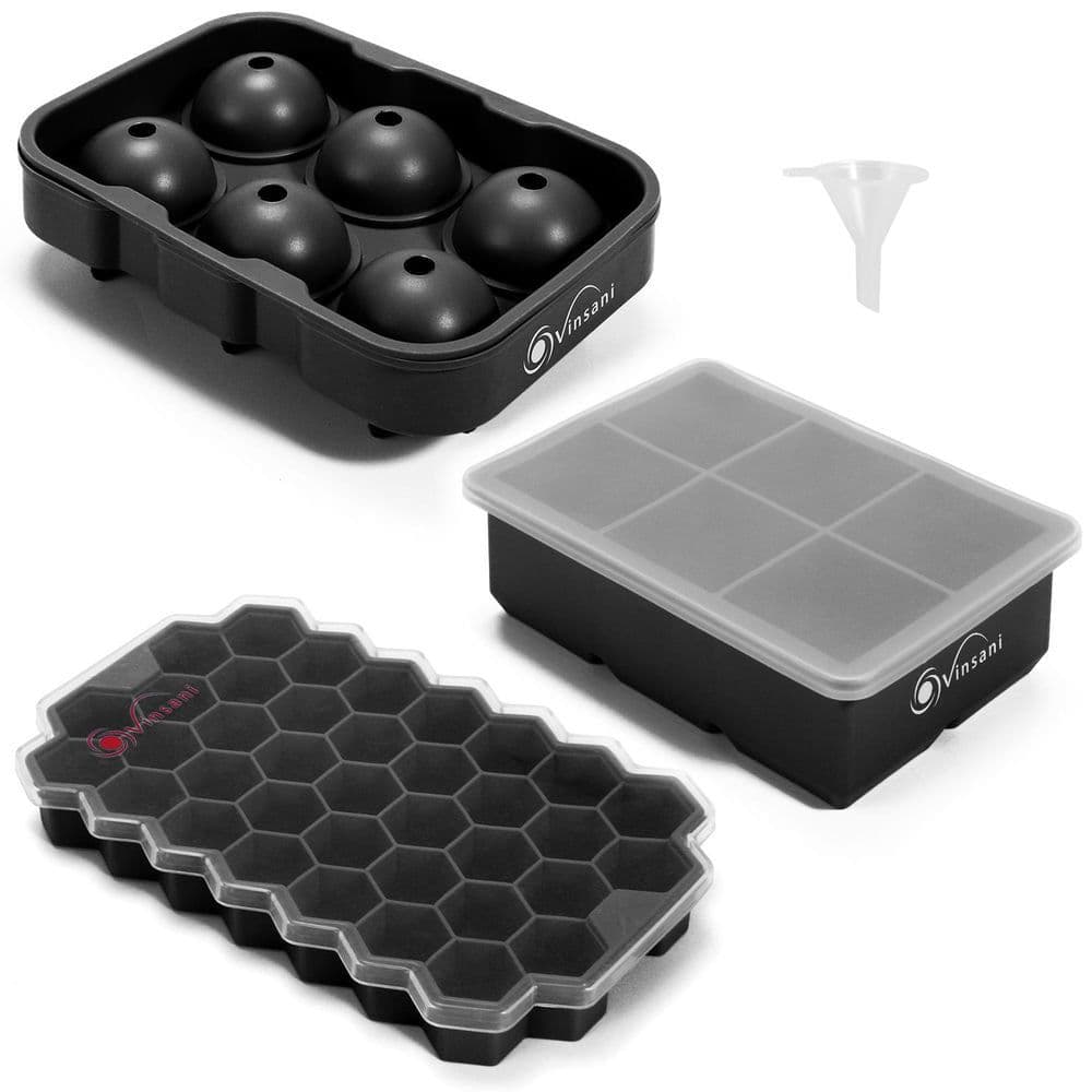 image-3 Pack Ice Cube Tray Easy-Release Silicone Flexible Ice Mould Tray