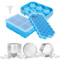 image-3 Pack Ice Cube Tray Easy-Release Silicone Flexible Ice Mould Tray
