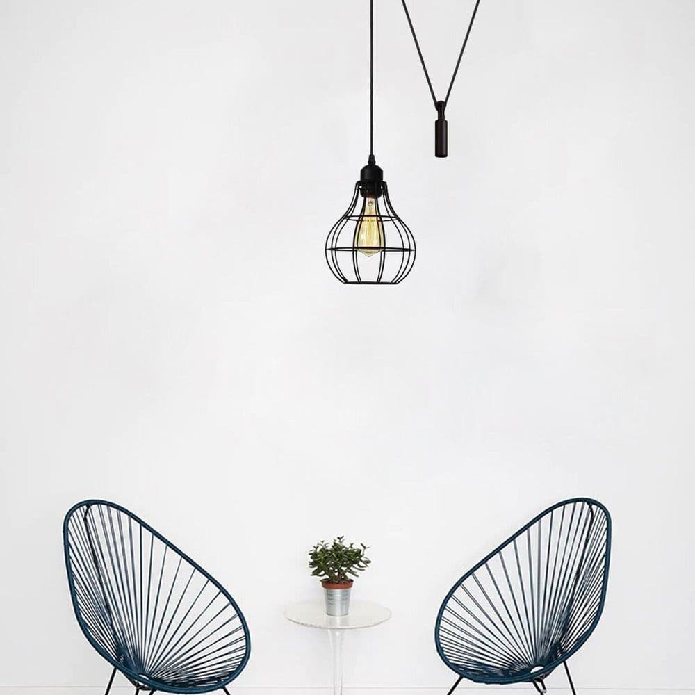 image-Hanging Pendant Lamp Retro Industrial Vintage Light