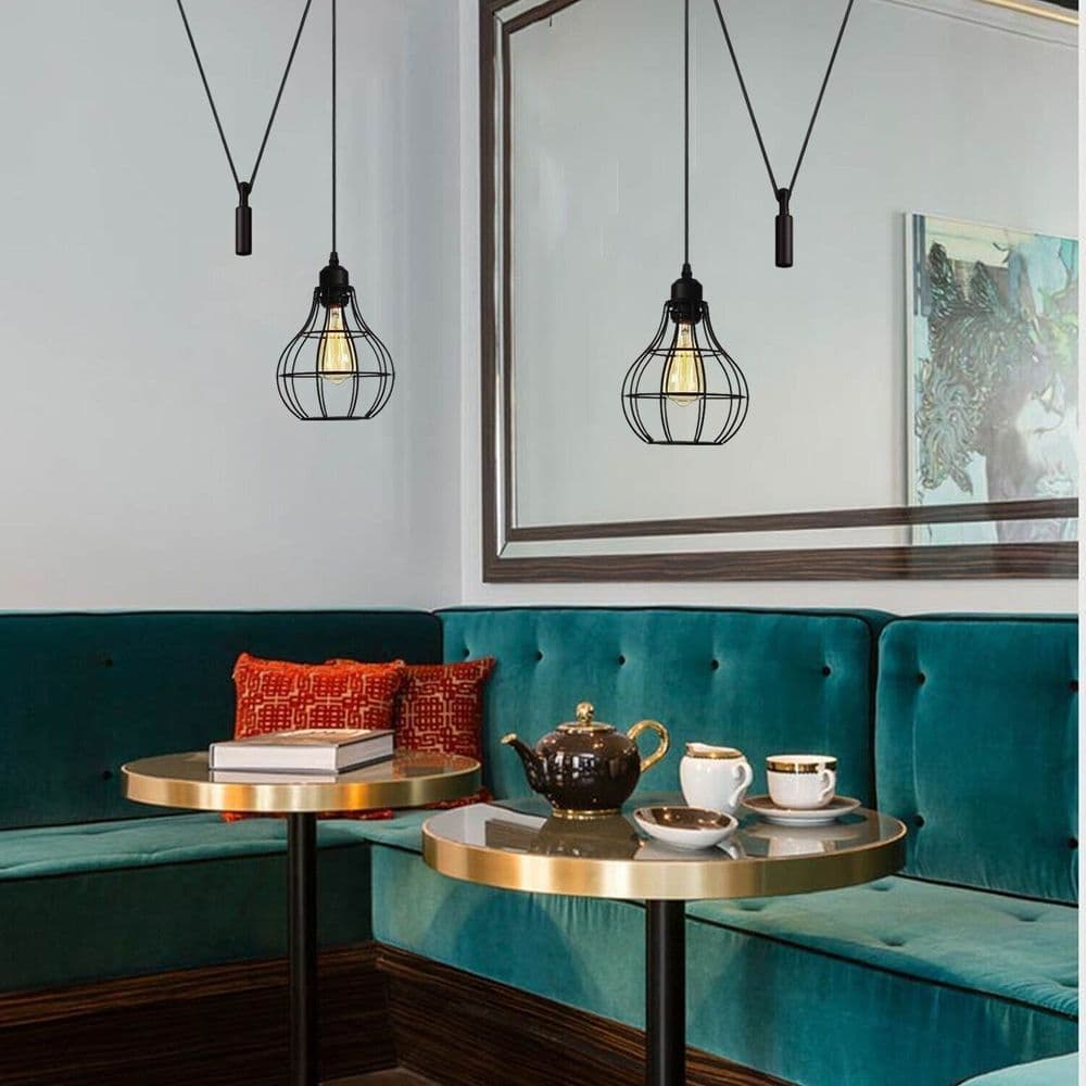 image-Hanging Pendant Lamp Retro Industrial Vintage Light