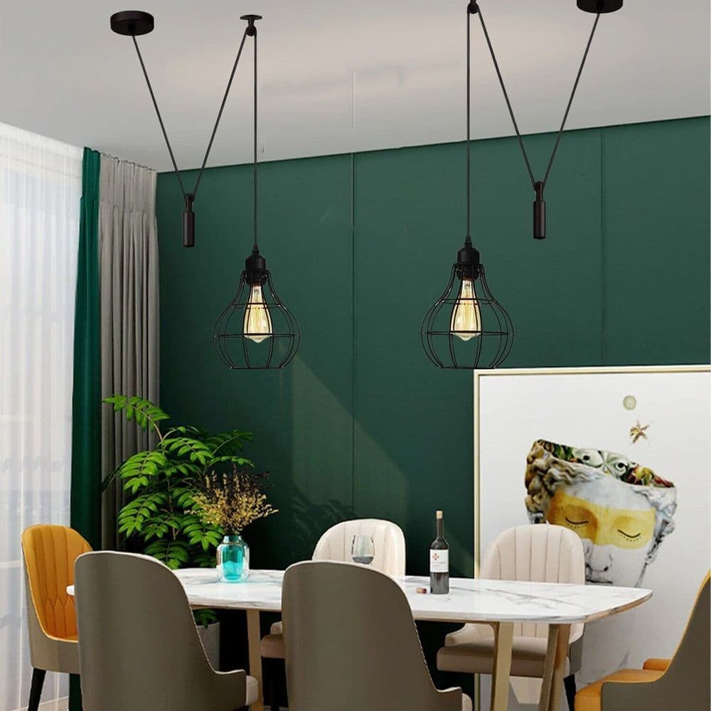 image-Hanging Pendant Lamp Retro Industrial Vintage Light
