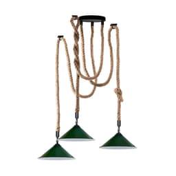 image-Industrial Pendant Light Retro Vintage Chandelier Hemp Rope Ceiling spider