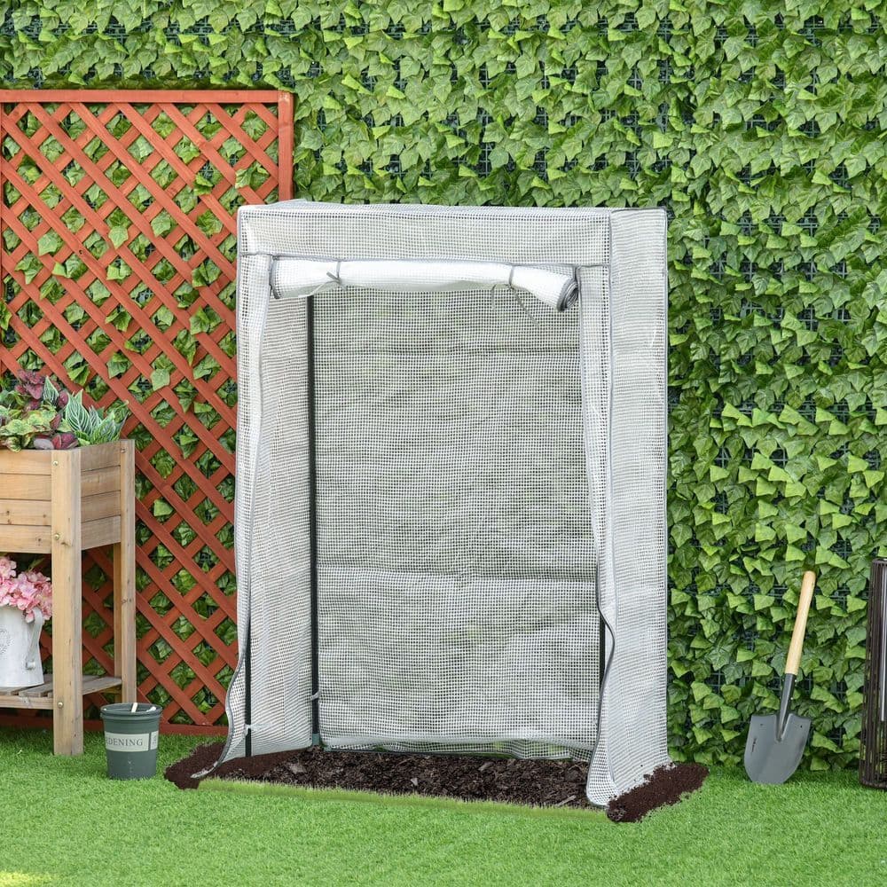 image-100 x 50 x 150cm Greenhouse Steel Frame PE Cover with Roll-up Door Outdoor