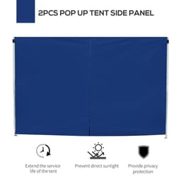 image-3m Gazebo Exchangeable Side Panel Panels W/ Window-Blue