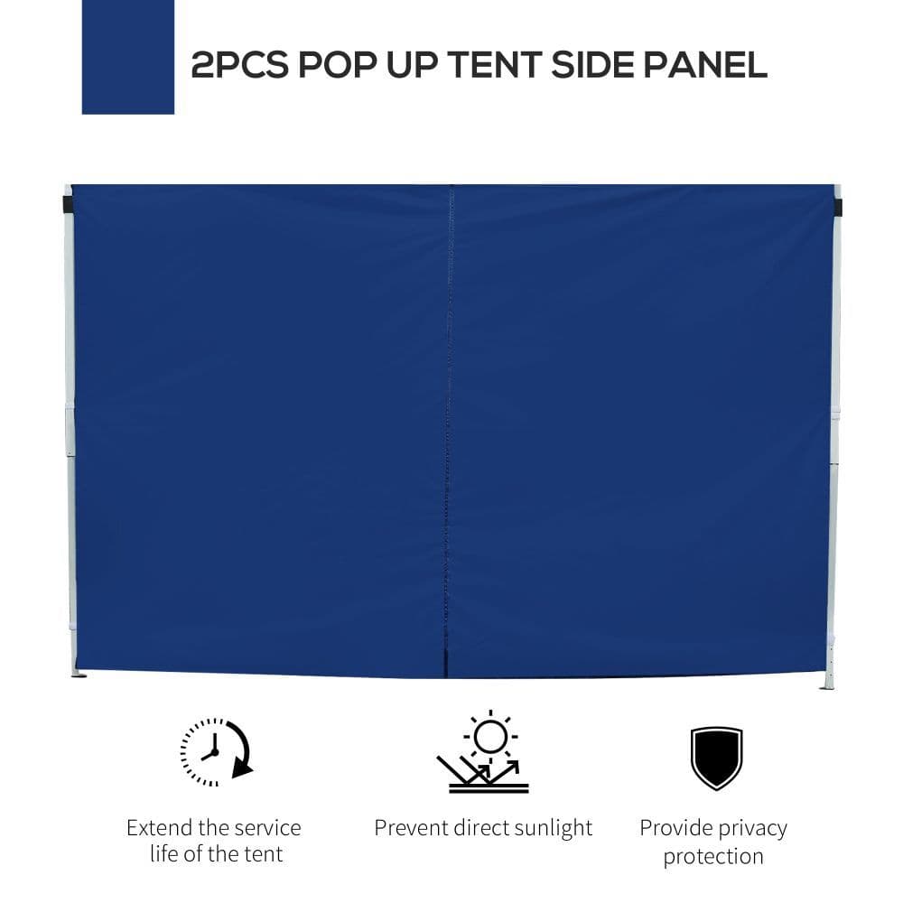 image-3m Gazebo Exchangeable Side Panel Panels W/ Window-Blue