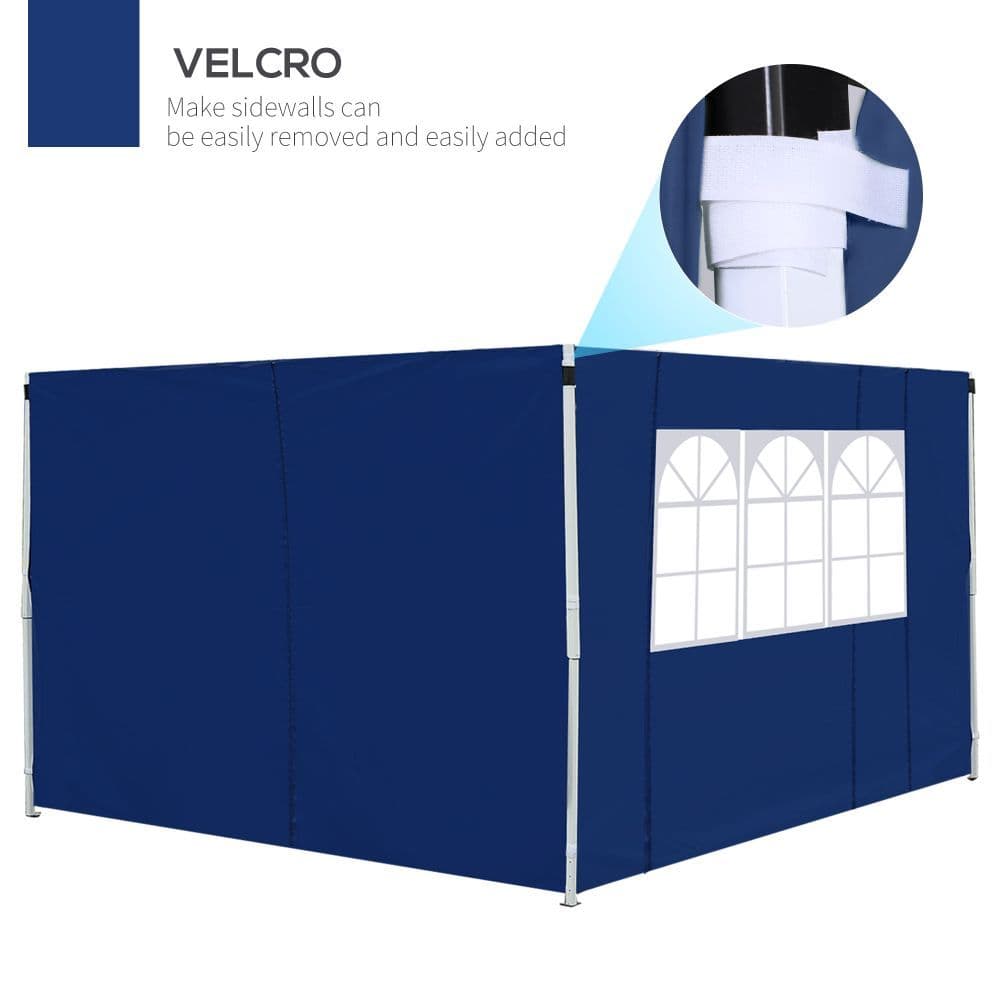 image-3m Gazebo Exchangeable Side Panel Panels W/ Window-Blue
