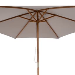 image-2.5m Wood Garden Parasol Sun Shade Patio Outdoor Wooden Umbrella Canopy Grey