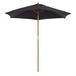 image-2.5m Wood Garden Parasol Sun Shade Patio Outdoor Wooden Umbrella
