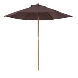 image-Outsunny 2.5m Wood Garden Parasol Sun Shade Patio Outdoor Wooden Umbrella Canopy