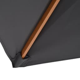 image-2x3x2.5m Wood Square Parasol Sun Shade Garden Outdoor Umbrella Canopy Teak