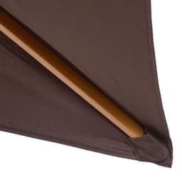 image-Wooden Garden Parasol Umbrella Coffee 3m x 2m