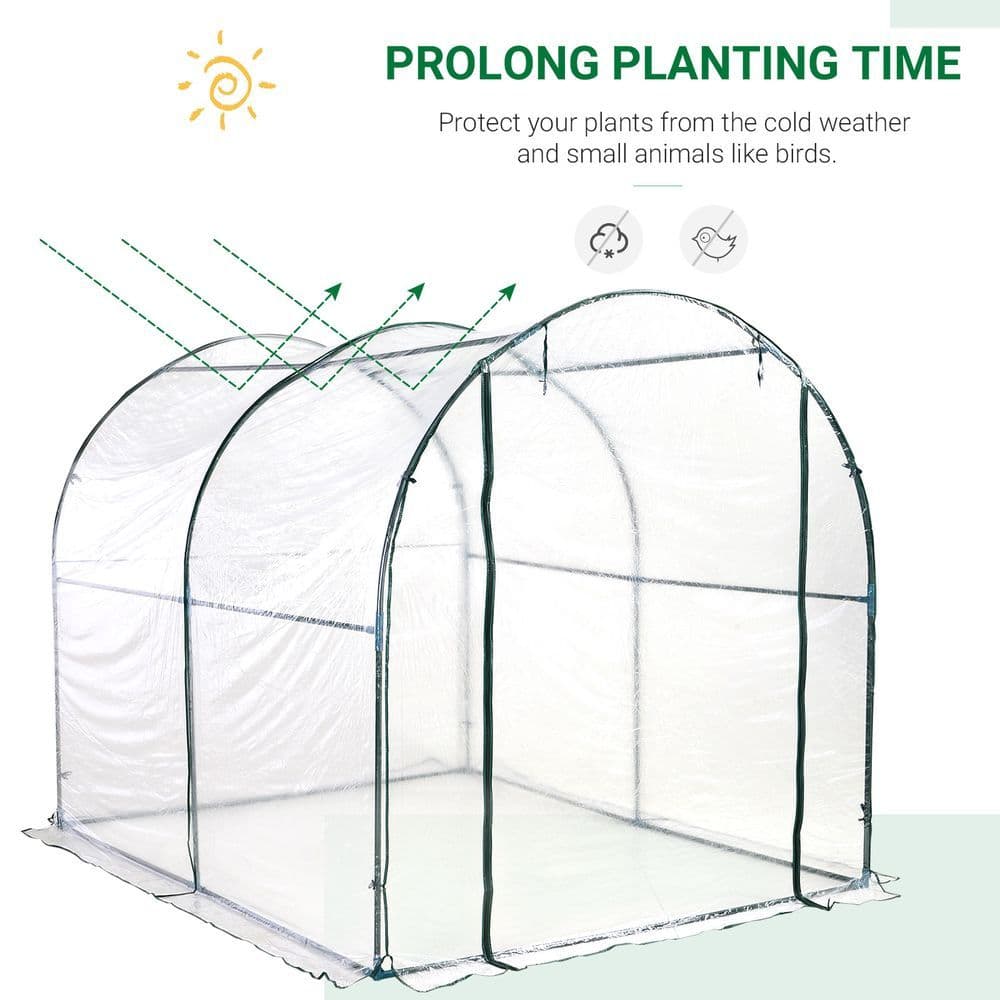 image-Walk in Transparent Greenhouse, Steel Frame, S size