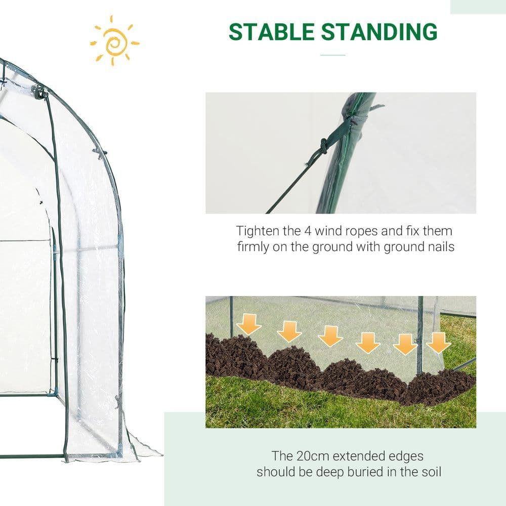 image-Walk in Transparent Greenhouse, Steel Frame, S size