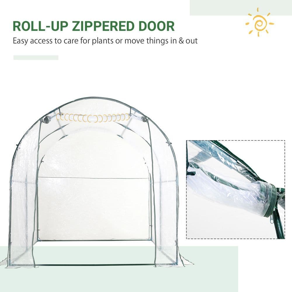 image-Walk in Transparent Greenhouse, Steel Frame, S size