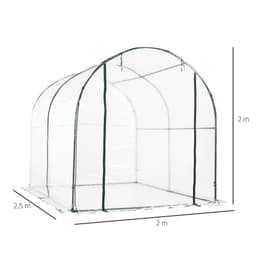 image-Walk in Transparent Greenhouse, Steel Frame