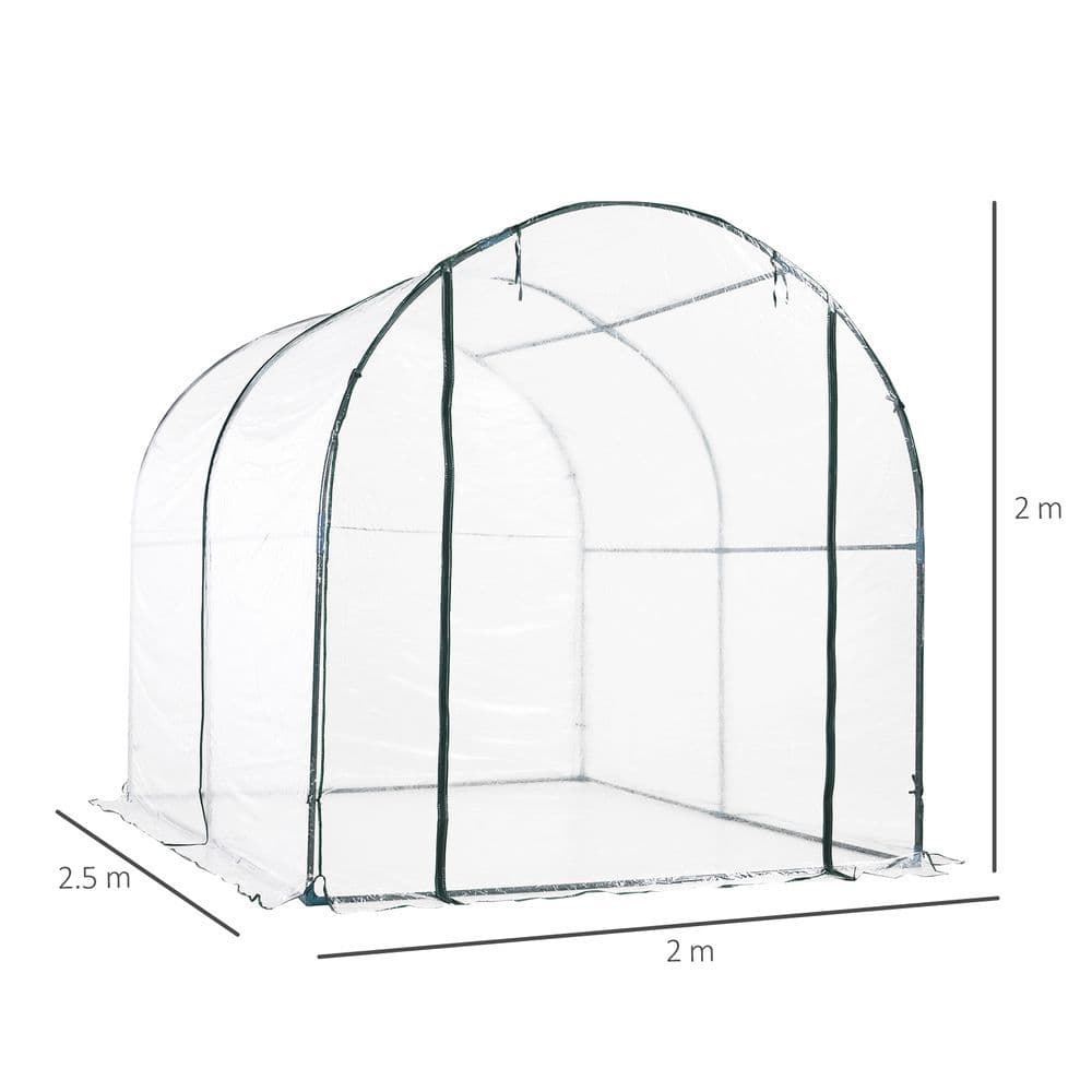 image-Walk in Transparent Greenhouse, Steel Frame
