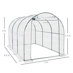 image-Walk in Transparent Greenhouse, Steel Frame