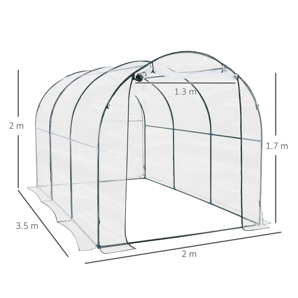 image-Walk in Transparent Greenhouse, Steel Frame
