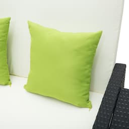 image-Rattan 2-Seater Sofa Sun Lounger Bed-Black