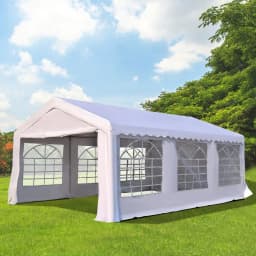 image-Gazebo Marquee Party Tent, Steel Frame-White