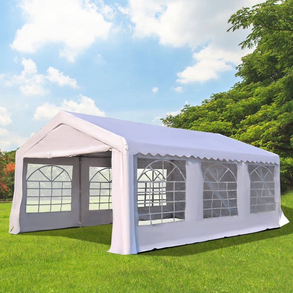 image-Gazebo Marquee Party Tent, Steel Frame-White