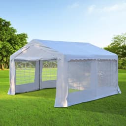 image-Gazebo Marquee Party Tent, Steel Frame-White