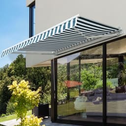 image-Retractable Awning, 2.5x2 m-Dark Green/White