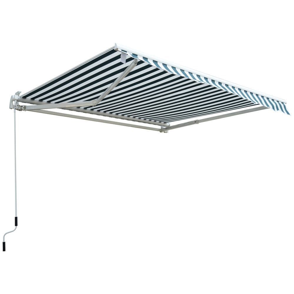 image-Retractable Awning, 2.5x2 m-Dark Green/White