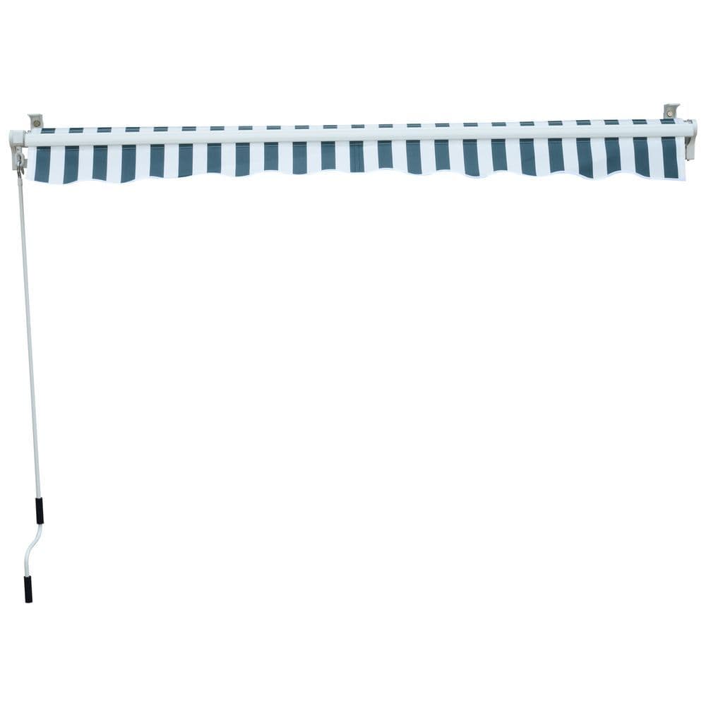 image-Retractable Awning, 2.5x2 m-Dark Green/White
