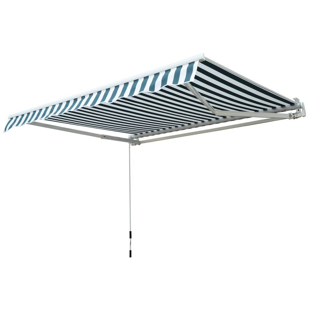 image-Retractable Awning, 2.5x2 m-Dark Green/White