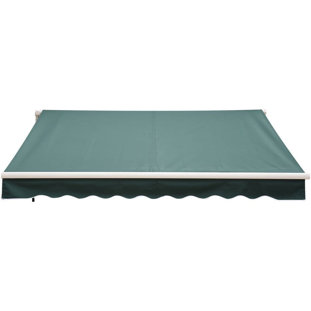image-Manual Retractable Awning, size (2.5m x 2m)-Dark Green