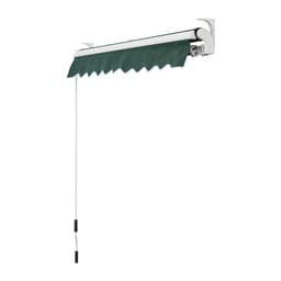 image-Manual Retractable Awning, size (2.5m x 2m)-Dark Green