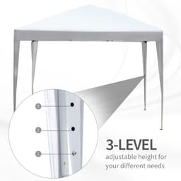 image-3 x 3m Garden Pop Up Gazebo Marquee Party Tent Wedding Canopy White