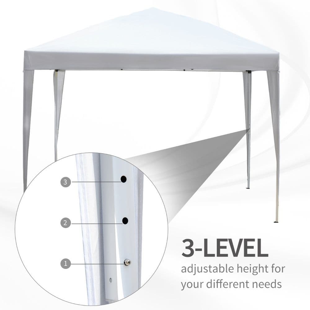 image-3 x 3m Garden Pop Up Gazebo Marquee Party Tent Wedding Canopy White