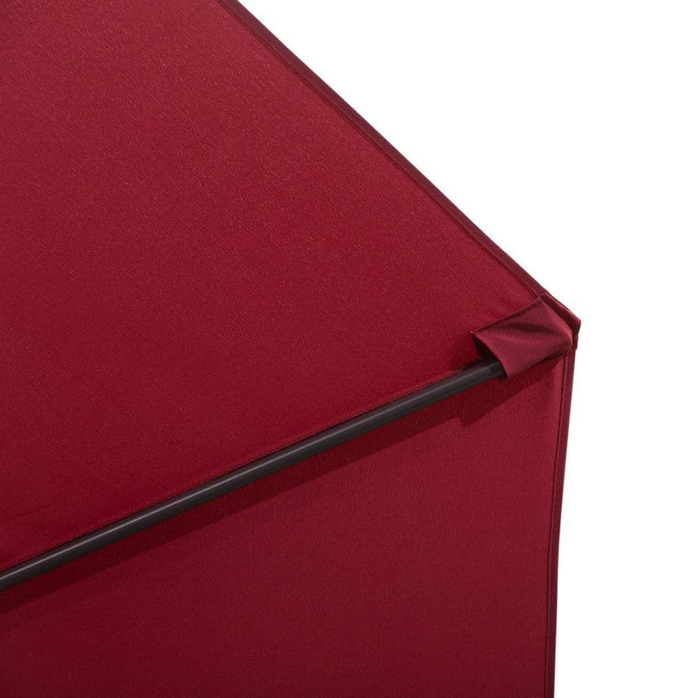 image-3m Cantilever Aluminium Frame Outdoor Garden Parasol Wine Red