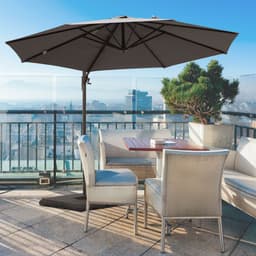 image-3m Cantilever Aluminium Frame Outdoor Garden Parasol Grey