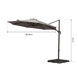 image-3m Cantilever Aluminium Frame Outdoor Garden Parasol Grey