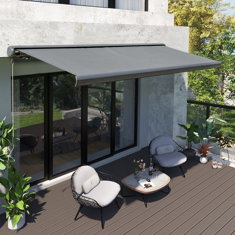 image-Cassette Electric Motorised Manual Awning Door Window Retractable Sunshade
