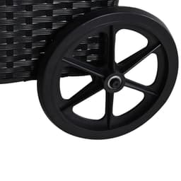 image-3 PCS Rattan Lounger Recliner Bed Garden Furniture Set w/ Side Table