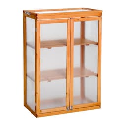 image-3-tier Wooden Cold Frame Grow House Garden Greenhouse Planting Storage Shelves