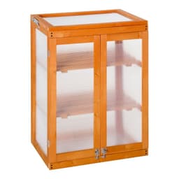 image-3-tier Wooden Cold Frame Grow House Garden Greenhouse Planting Storage Shelves