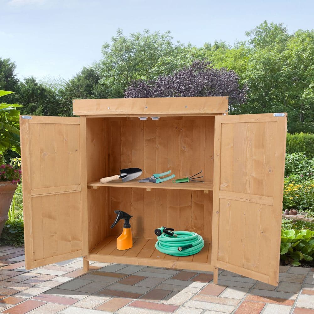 image-Outdoor Garden Storage Shed, Cedarwood-Burlywood Colour
