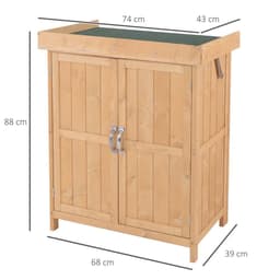 image-Outdoor Garden Storage Shed, Cedarwood-Burlywood Colour