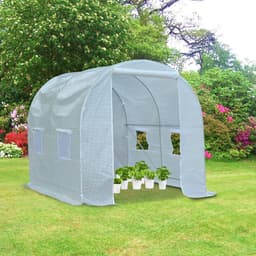 image-250L X 200W X 200H cm Walk-in Greenhouse-White PE