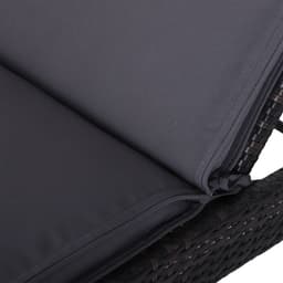 image-Garden Sun Lounger Chair Cushion Reclining Relaxer Indoor Outdoor Grey