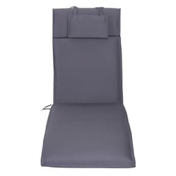 image-Garden Sun Lounger Chair Cushion Reclining Relaxer Indoor Outdoor Grey