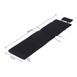 image-Garden Sun Lounger Chair Cushion Reclining Relaxer Indoor Outdoor