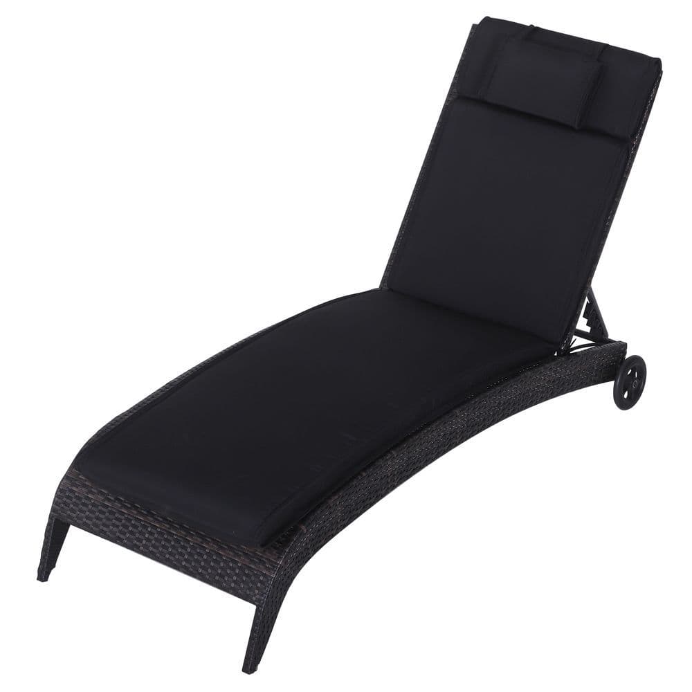 image-Garden Sun Lounger Chair Cushion Reclining Relaxer Indoor Outdoor